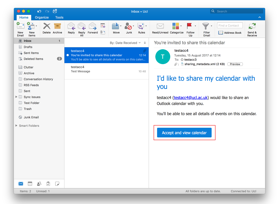 how can i share my calendar with others using outlook for mac